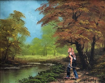 Jar jar binks Star Wars Upcycled thrift store landscape painting fine art print decor poster