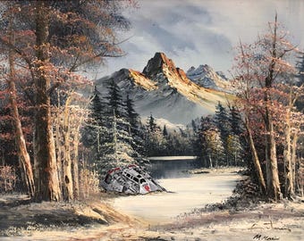 Upcycled Star Wars Art Print: Crashed Snowspeeder, Hoth Landscape