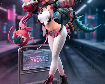 Anime Fantasy STL – Personaje inspirado en Yvonne, modelo para impresión 3D, archivo de figura de resina, descarga digital