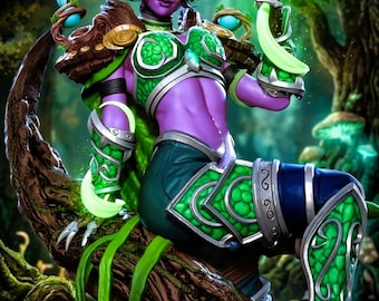 Archivo STL de Ysera – Modelo de impresión 3D de dragón de fantasía, busto, figura estilo anime, descarga digital, impresión en resina, figura de coleccionista