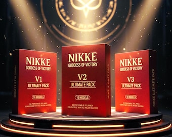 Paquete de archivos STL de waifus de anime: 30 modelos 3D de personajes de fantasía para impresión (V1+V2+V3 + 1 GRATIS), figuras de resina, descarga digital.