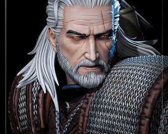 3D STL File Geralt The Witcher Anime Print - Digital Download