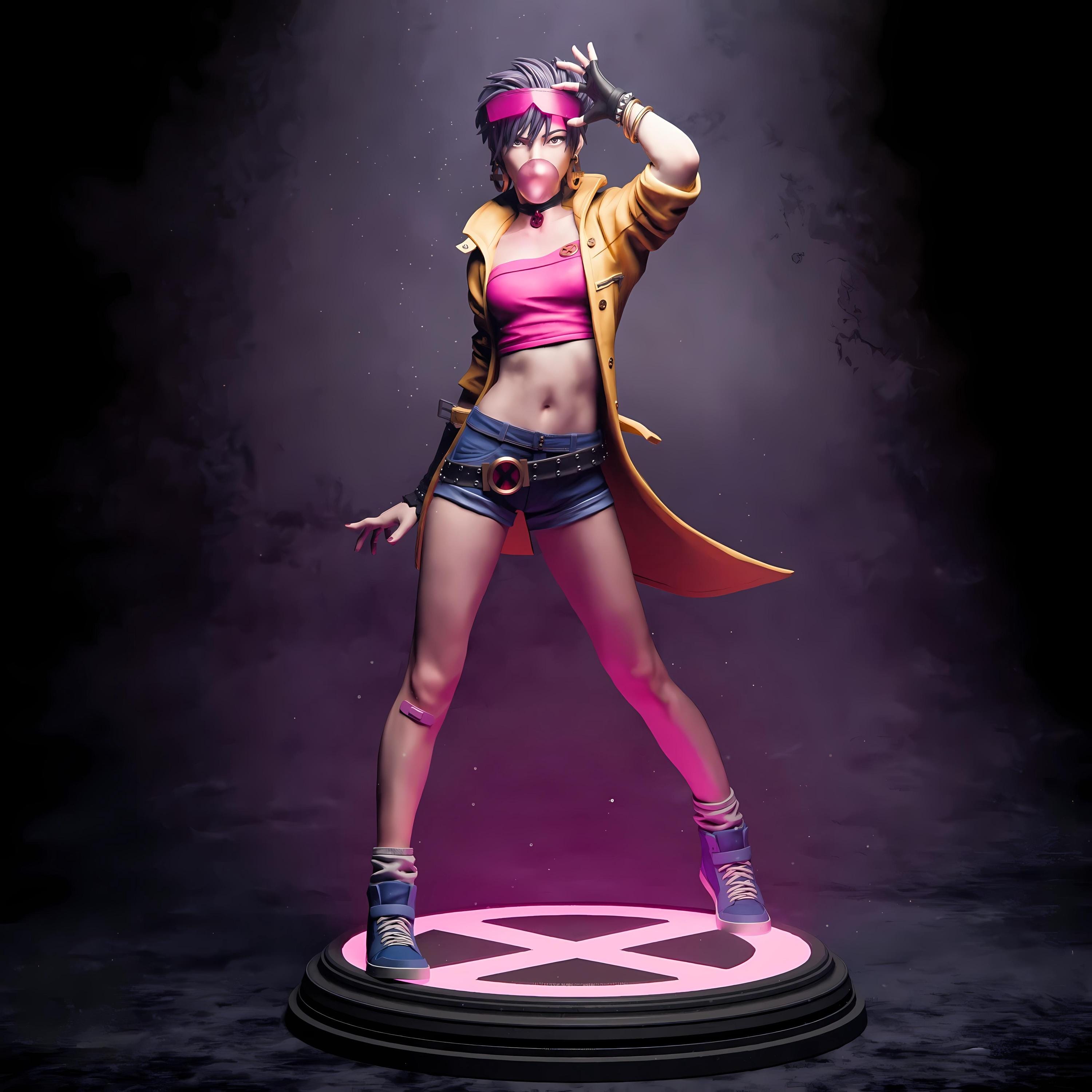 3D Printable STL Figure Jubilee X-Men | Premium Anime Geek File | Otaku Collectible Art