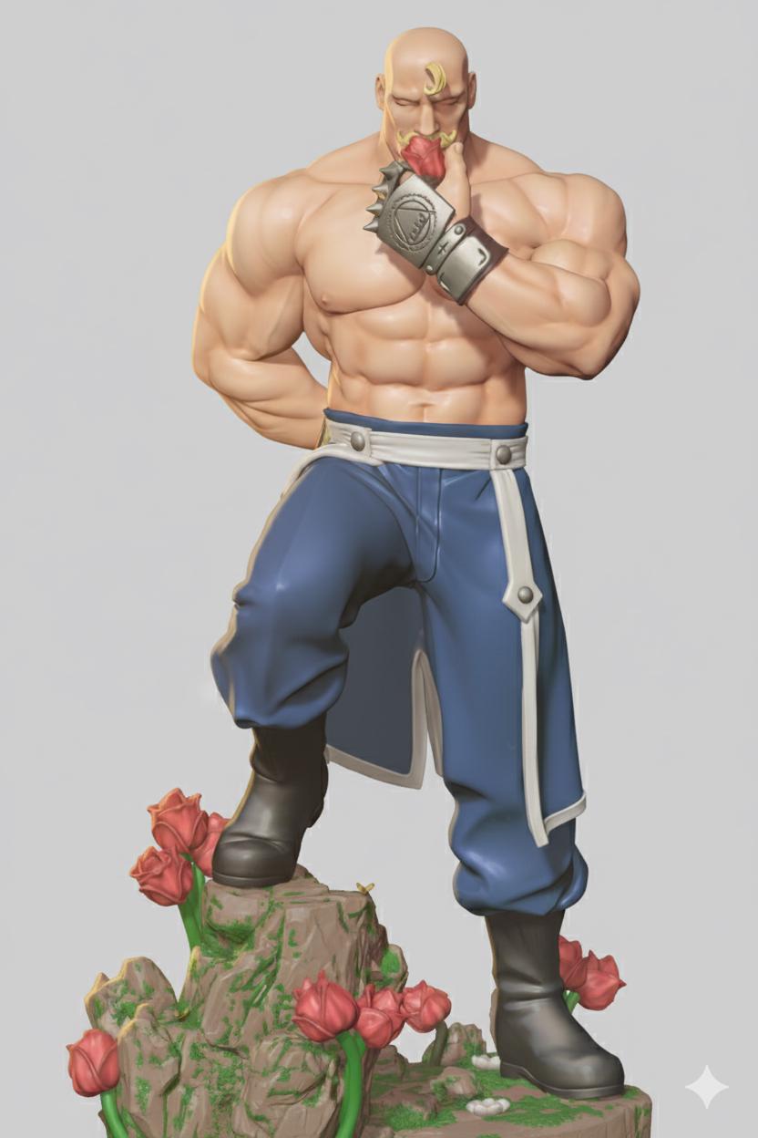 3D STL File Alex Luis Armstrong Fullmetal Alchemist Anime Print