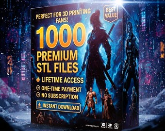 Paquete de figuras STL: 1000 modelos 3D - Descarga digital