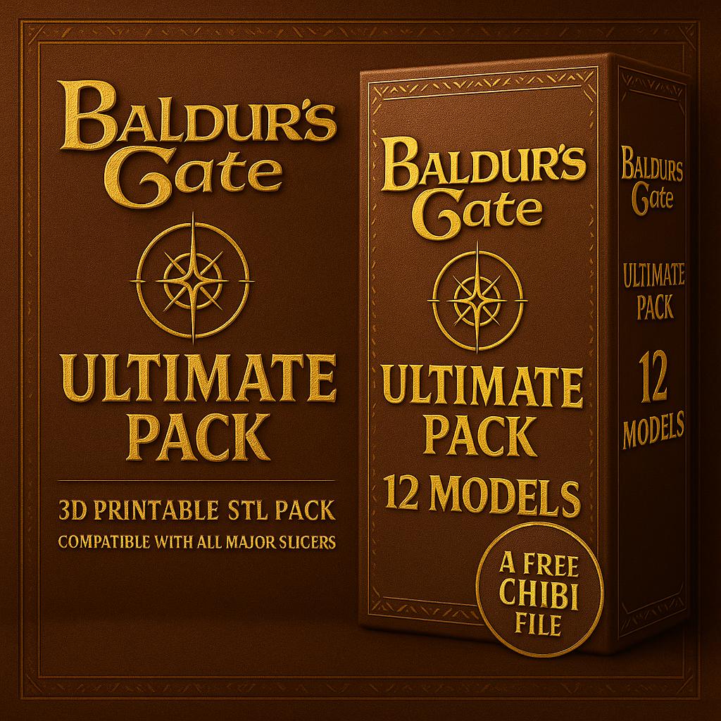 3D STL Figure Pack STL Figure Bundle Baldur’s Gate 3 – 12 Figures + 7 Busts to Print | Premium 3D | tasy files | Collection