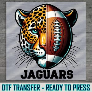 Football Jaguars DTF Transfer: Wildcat Leopard Mascot Art