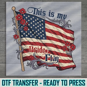 Vintage American Flag DTF Transfer: Independence Day Apparel