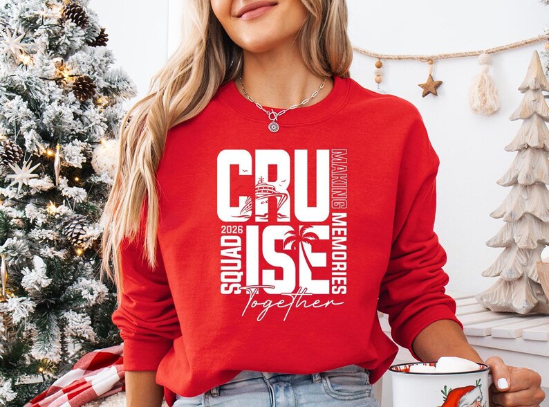 Cruise Squad 2026 DTF Transfer: Sunset Ship Design, DIY Vacation Shirt Bild 7