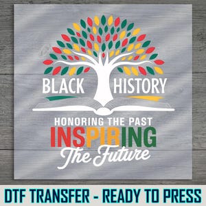 Black History Tree of Knowledge DTF Transfer: Ready to Press