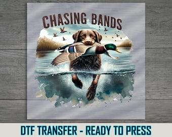 Hunting Dog and Duck DTF Transfer: Ready to Press Design