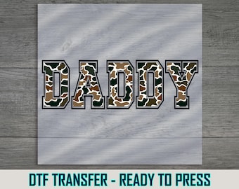 Daddy DTF Transfer: Military Style Iron-On Design