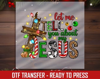 Christmas Jesus Graphic DTF Transfer, Ready to Press