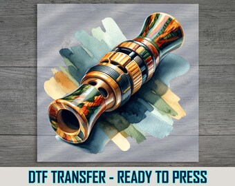 Realistic Duck Call DTF Transfer: Hunting Apparel Design
