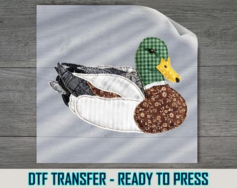 Mallard Duck DTF Transfer: Country Cabin Hunting Graphic Tee