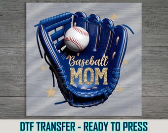 Sports Mom DTF Transfer: Baseball Shirt Decal Ready To Press for Game Day