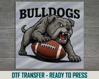 Bulldogs Football Mascot DTF Transfer, Game Day Spirit