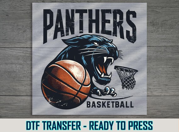 Panthers Basketball DTF Transfer: Iron On Team Apparel