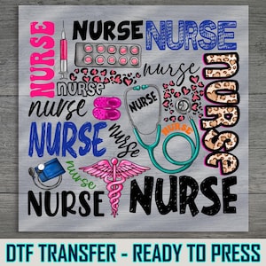 Nurse Life DTF Transfer: Medical Art, Ready to Press