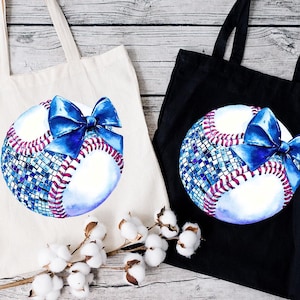 two bags with baseballs painted on them