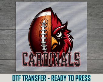 Cardinals Football DTF Transfer, Bold Iron-On for Custom Fan Apparel, DIY Craft Supply for Cardinals Game Day, Perfect for Team Spirit