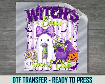Witch Brew DTF Transfer, Ghost Bow Social Club Apparel