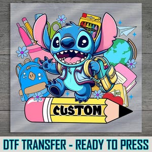 School Supply DTF Transfer: Personalized Kids Shirt Design