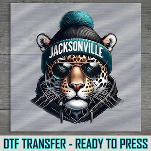 Jacksonville Jaguar Mascot DTF Transfer: Ready to Press