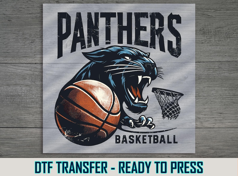 a picture of a panther holding a basketball
