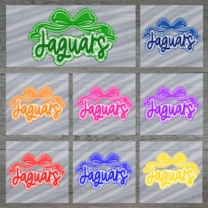 Jaguars DTF Transfer: School Mascot, Bow Shirt Design