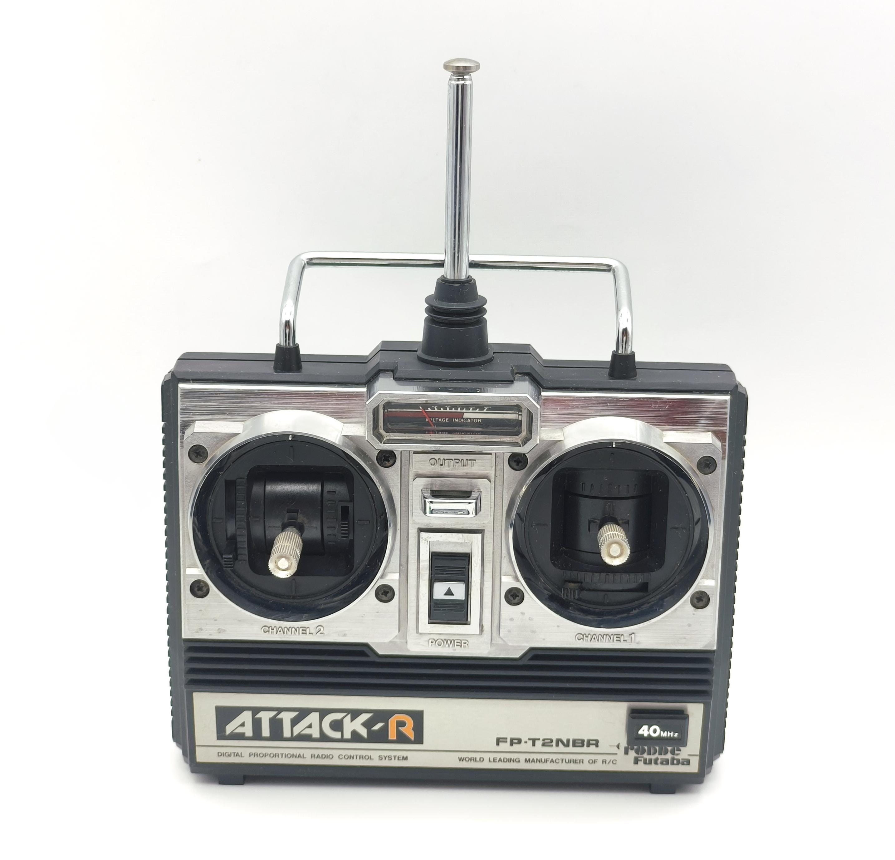 Vintage Futaba Attack-r FP-T2NBR Radio Control Transmitter, Two