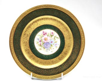 Vintage Rosenthal Ivory Porcelain Plate, Guilded Salad Plate, Decorative Floral Pattern Plate, Gold Accent Desert Dish, Rosenthal China