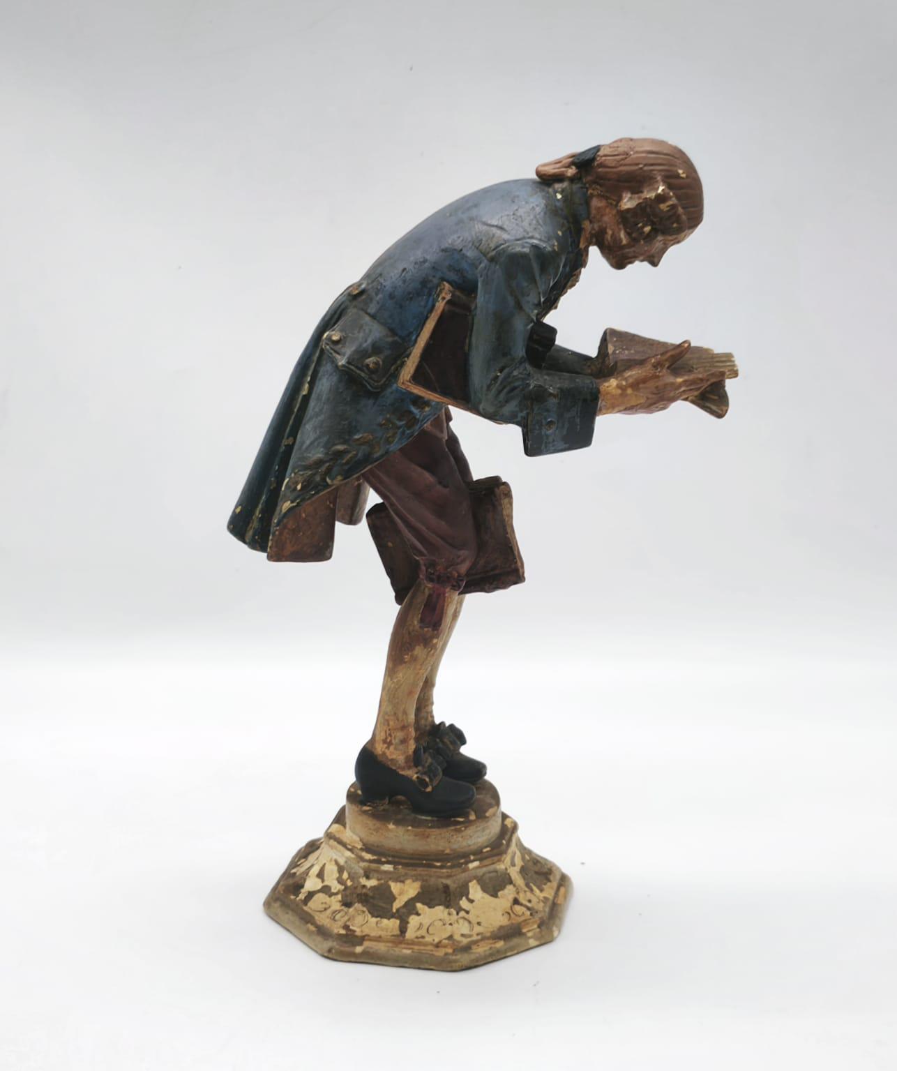 Vintage "the Bookworm" Figurine After Bernewitz, Mid Century Chalkware ...