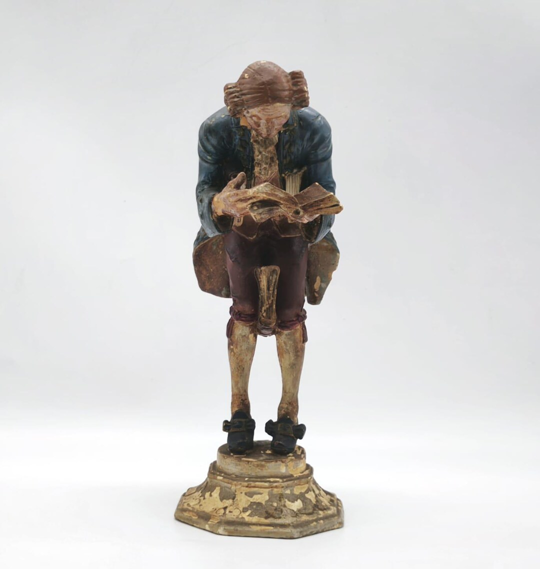 Vintage "the Bookworm" Figurine After Bernewitz, Mid Century Chalkware ...
