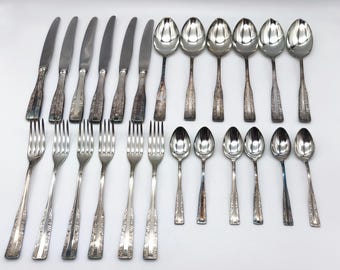 51-piece Cutlery, Silver-plated Royal Pattern Italian Lightness