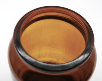 ヴィンテージの薬瓶、蓋付き茶色のガラス瓶、琥珀色の薬瓶、装飾ガラス