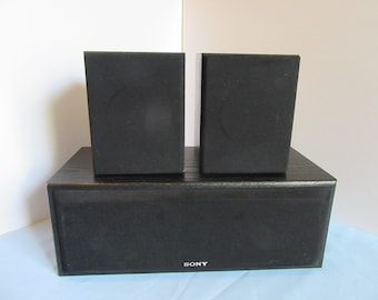 Vintage Mint Sony Surround Sound SS CN200AV SS-U22AV Speaker System 120 watts
