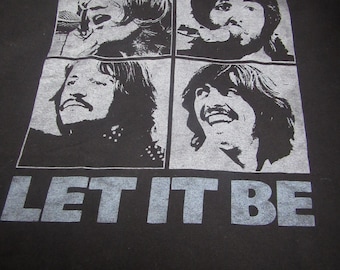 Vintage The Beatles Let It Be T-Shirt - 2004 Black Crew Neck