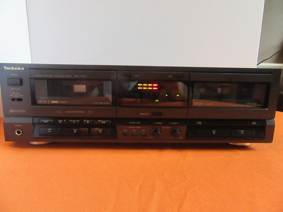 Vintage Technics RS-TR155 Double Cassette Deck.. (near Mint