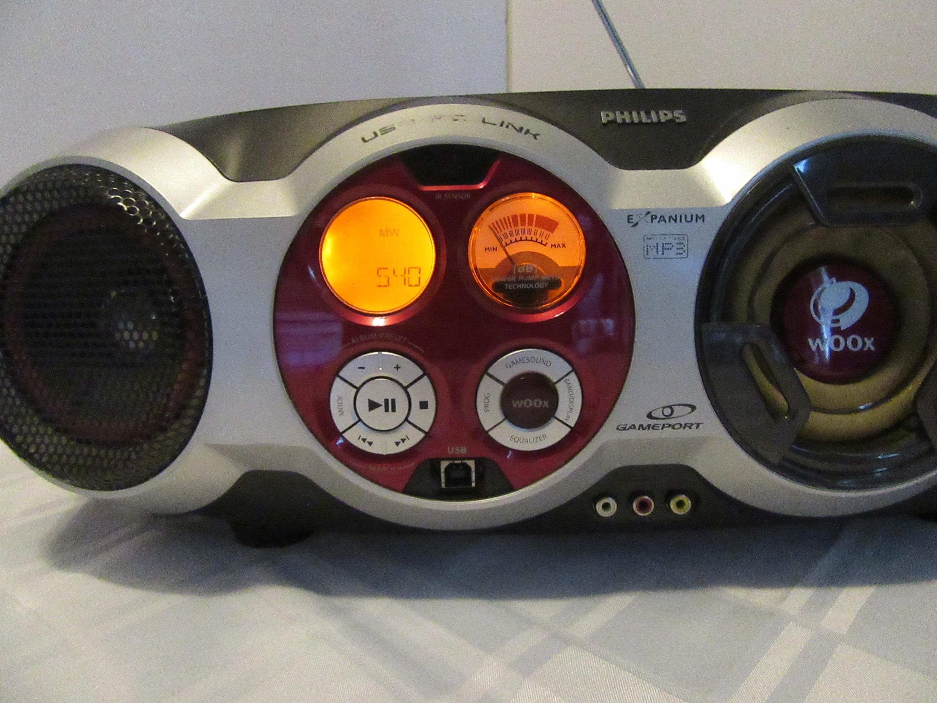 Vintage Philips AZ2558 is a CD/MP3 Boombox Radio With Remote - Etsy