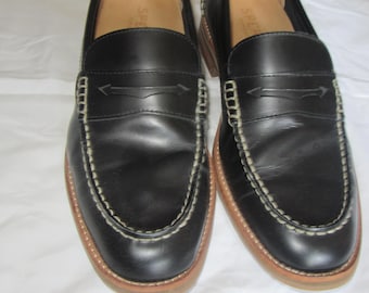 Vintage Sperry Penny Loafers Men’s Size 10 Black Leather – Classic Style