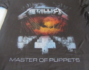 NEW Custom Metallica Master of Puppets Reverse Dye T-shirt