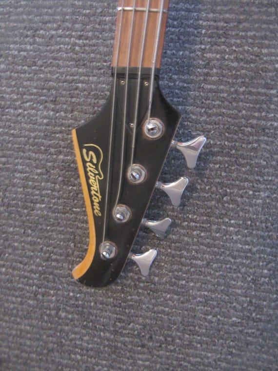 Vintage Silvertone Electric Bass Guitar (jazz Style - Project) - Etsy Vintage Silvertone Electric Bass Guitar (jazz Style - Project) - Etsy