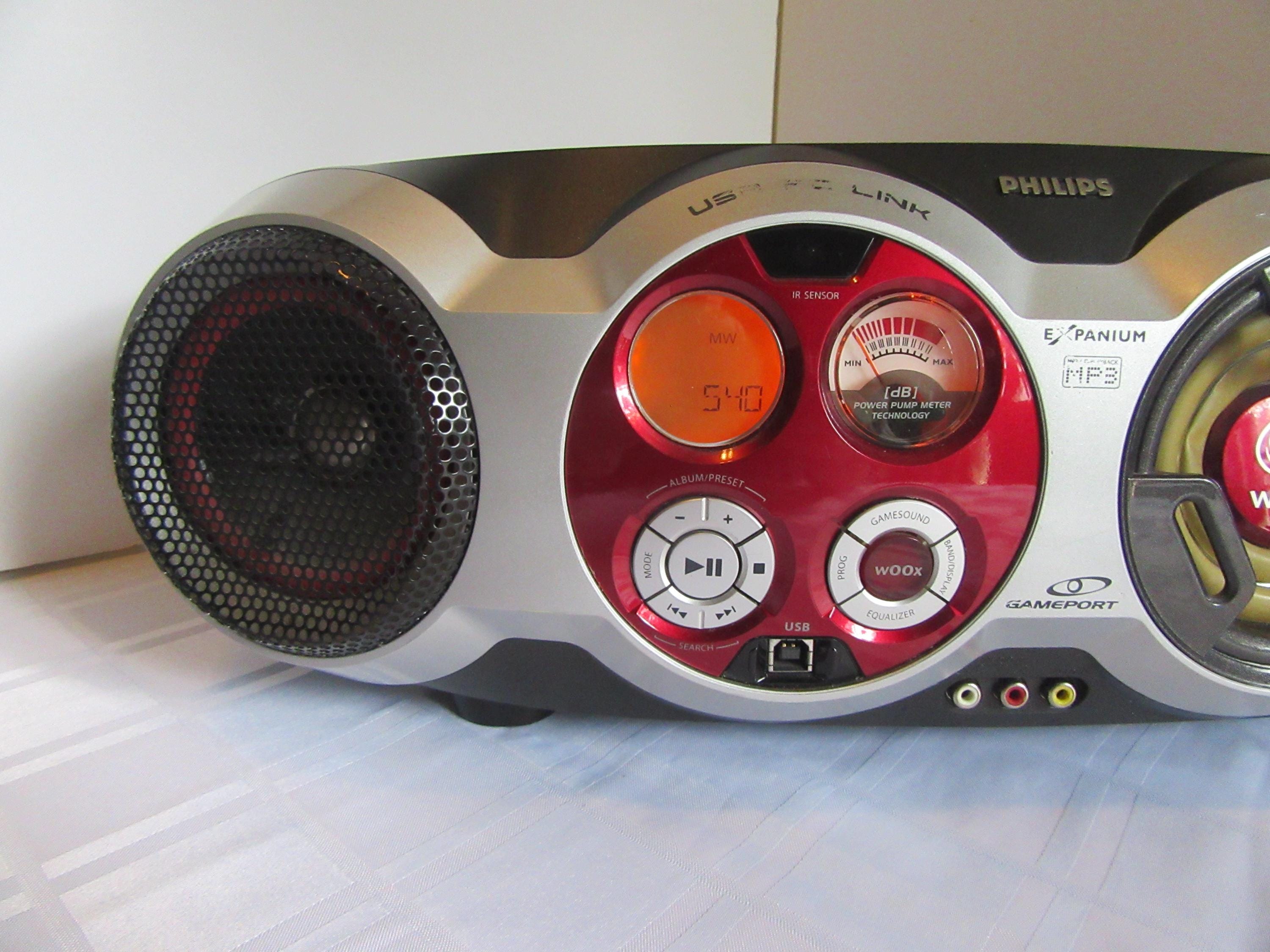 Vintage Philips AZ2558 is a CD/MP3 Boombox Radio With Remote - Etsy