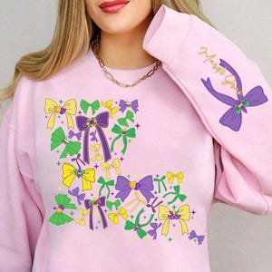 Kokietka z Luizjany Mardi Gras Bow Png, Mapa Luizjany, Tłusty Wtorek, Mardi Gras, Dziewczęca Kokarda Mardi Gras Png, Wzór Mardi Gras Fleu de Lis