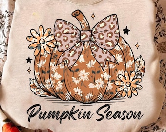 Floral Pumpkin png, Floral Coquette png, Fall Pumpkin png, Autumn png, Fall Girly png, Fall Sublimation, Tis the season, Pumpkin png