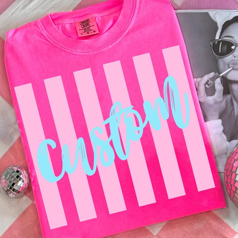 Benutzerdefinierter Name PNG, personalisiertes Hemddesign, Kokette Bogenstreifen PNG, trendiger Girly Name PNG, benutzerdefinierter Text Png, Preppy Ästhetisches Hemd Design Bild 8
