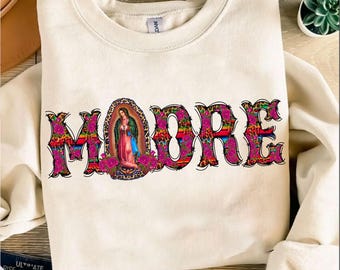 Mexican Madre Png, Mexican Mom Virgen de Guadalupe Png, Mother's Day Sweatshirt, Mexican Heritage Png, Latin Culture Mom, Lady Of Guadalupe