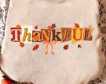Thankful Png, Thanksgiving Png, Grateful Thankful Blessed Png, Pumpkin Png, Fall Png, Christian Thanksgiving Png, Turkey Thanksgiving Png