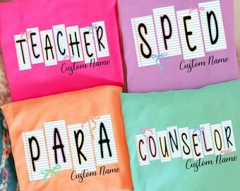 Zurück zu Schullehrer Sped Para Counselor, Schulberuf PNG-Bundle, Preppy Erster Schultag Gänseblümchen Girly Png, gezeichnet